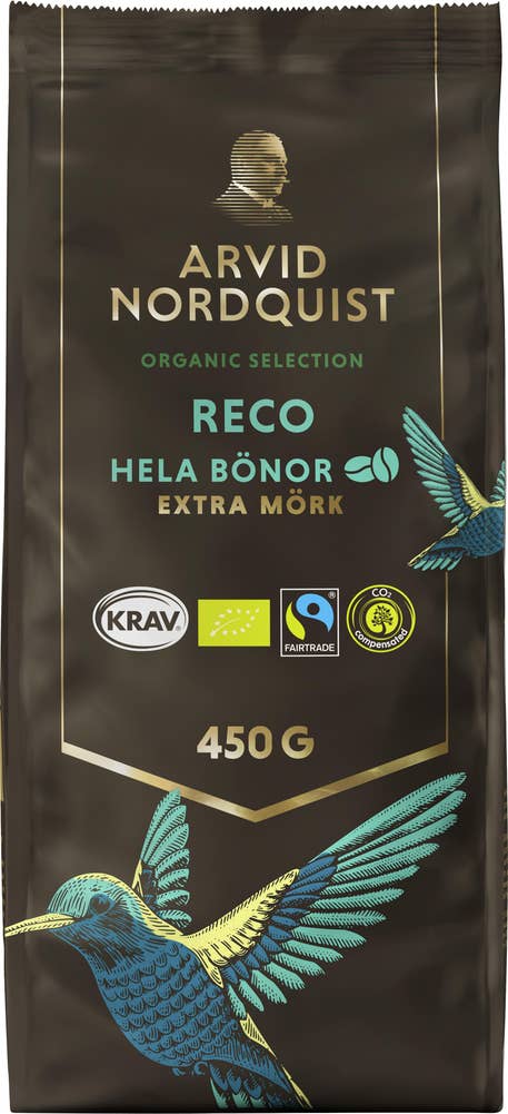 Arvid Nordquist Selection Reko Hela Kaffebönor Extra Mörk EKO/KRAV Fairtrade