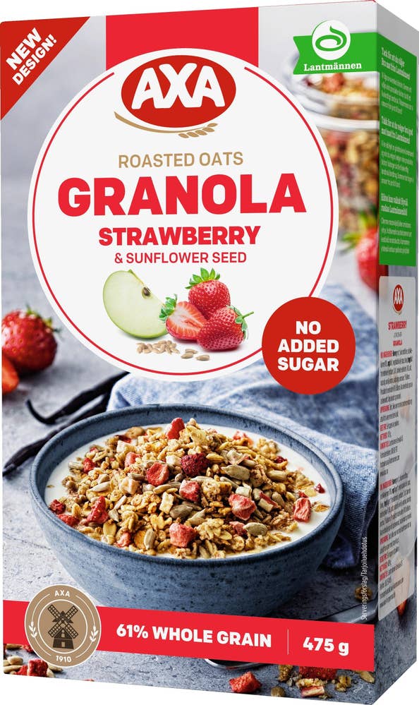 AXA Granola Jordgubb & Solrosfrön