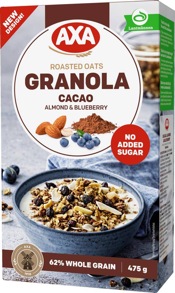 AXA Granola Kakao, Mandel & Blåbär