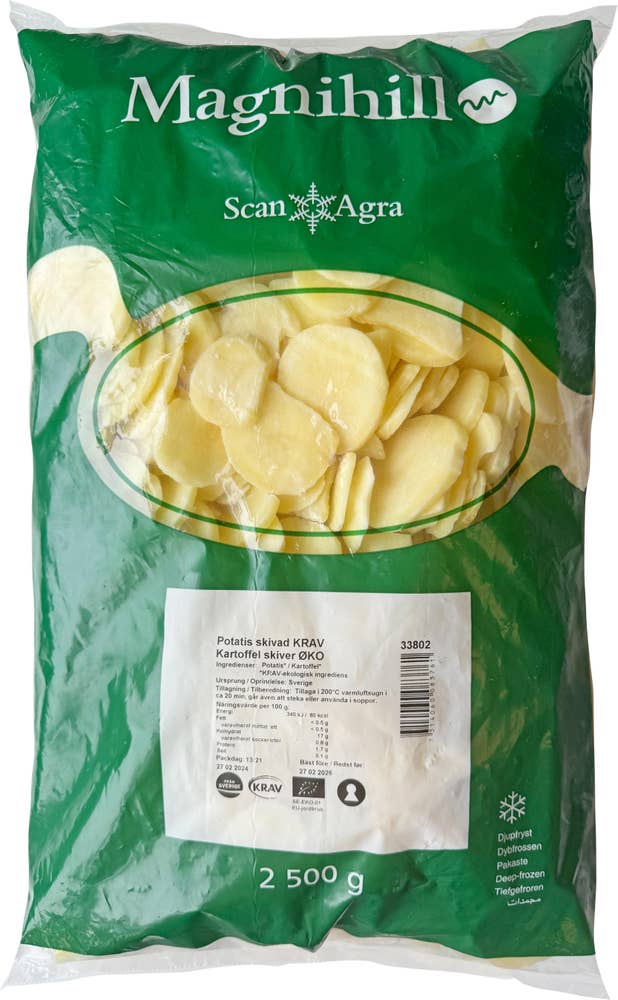 Magnihill Potatis skivad Fryst KRAV