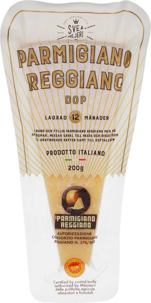 Svea Mejeri AB Parmigiano Reggiano 30% 12-14M 200g Svea Mejeri
