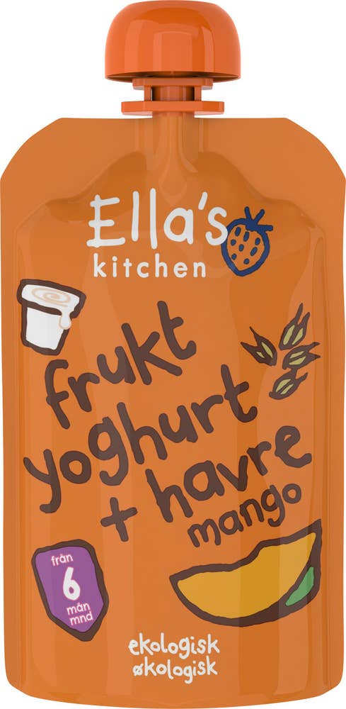 Ella's Kitchen Fruktyoghurt Havre Mango 6M EKO