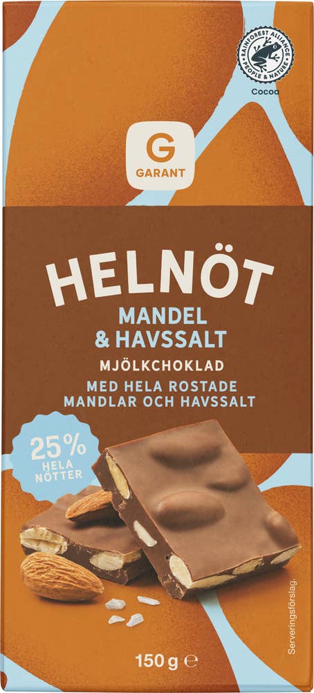 Garant Mjölkchoklad Helnöt Mandel & Havssalt