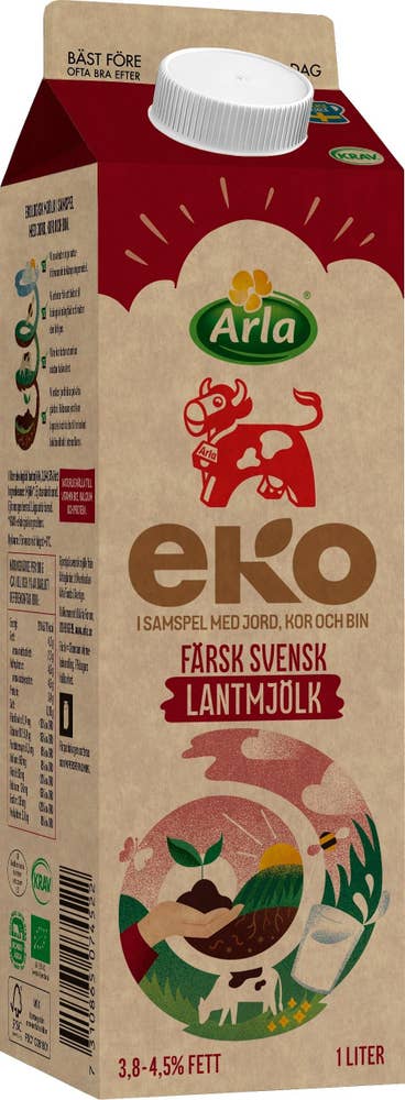 Arla Ko® Färsk Lantmjölk 3,8-4,5% EKO/KRAV