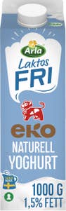 Arla Ko® Yoghurt Naturell Laktosfri  1,5% EKO/KRAV