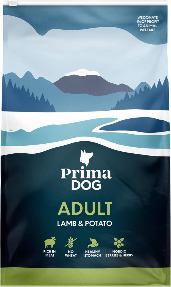 PrimaDog Torrfoder Lamm & Potatis för Vuxna Hundar