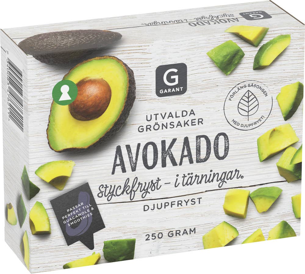 Garant Avokado Bitar Fryst