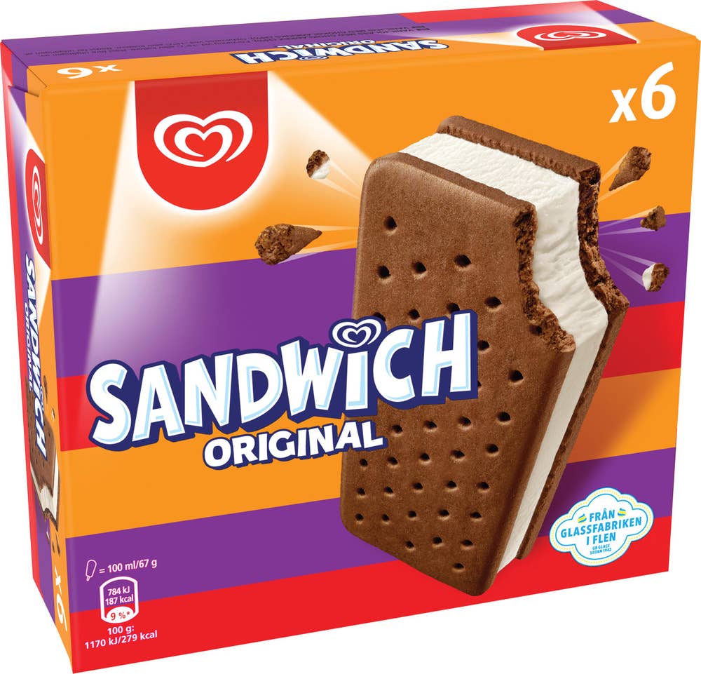 GB Glace Glass Sandwich Original 6-p