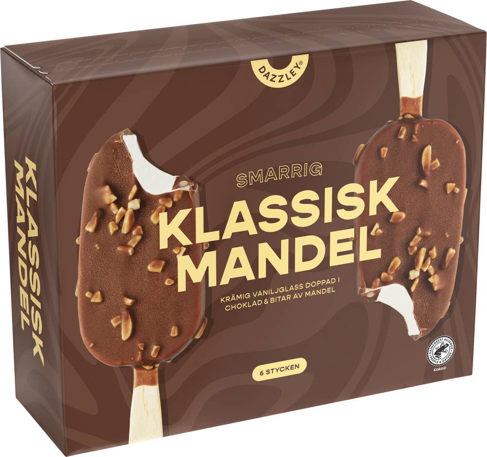 Dazzley Glasspinnar Klassisk Mandel