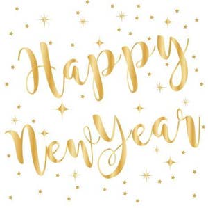 Hedlundgruppen Servett Guldfolie "Happy New Year" FSC