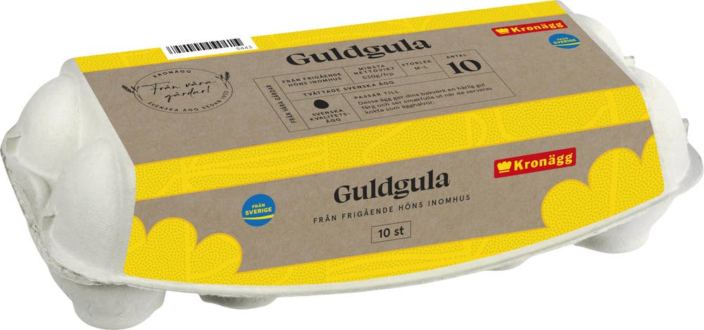 Kronägg Ägg Frigående Guldgula M/L 650g