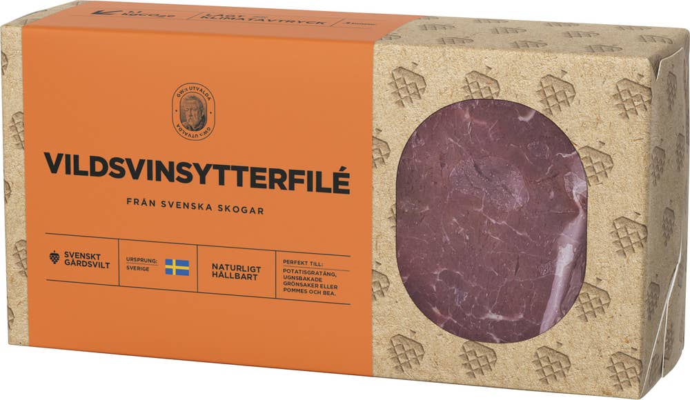 Svenskt Gårdsvilt Vildsvinsytterfilé Fryst