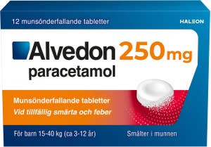 Alvedon Paracetamol 250mg Munsönderfallande Tablett