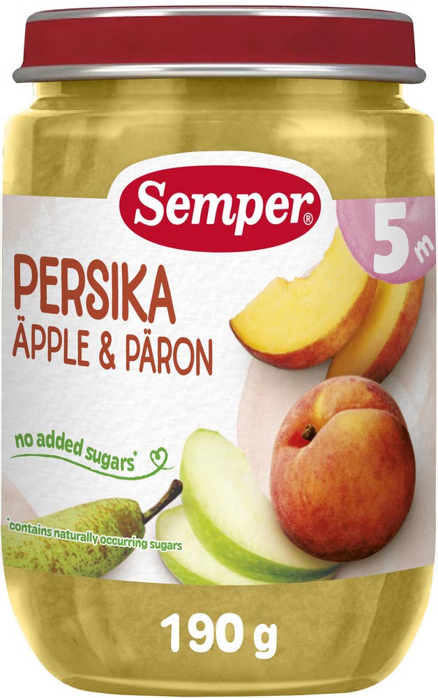 Semper Puré Persika & Päron +5M