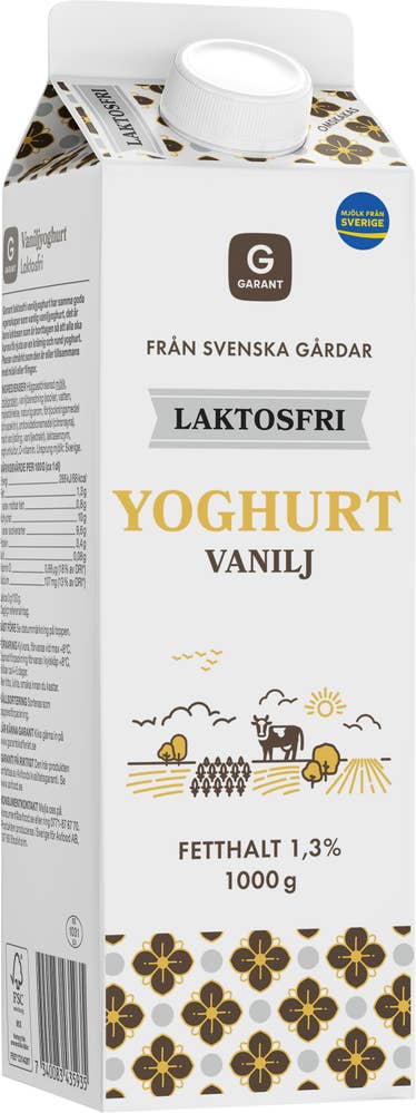 Garant Yoghurt Laktosfri 1,3% Vanilj