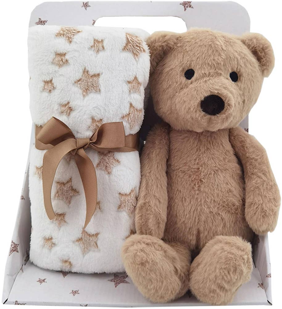 Carlo Baby Fleecefilt & Gosedjur Nalle