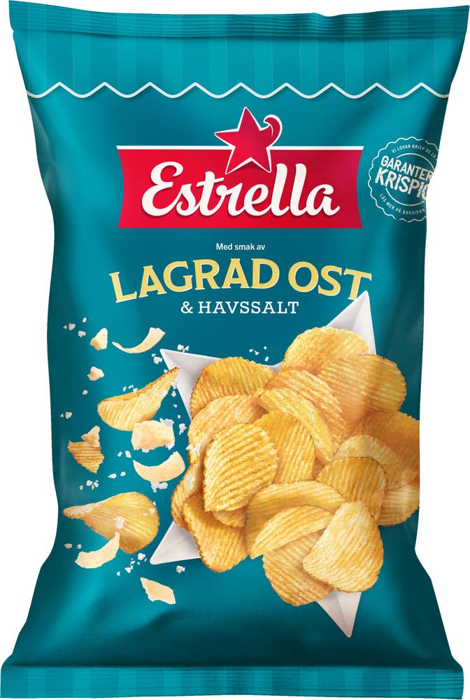 Estrella Chips Lagrad Ost & Havssalt