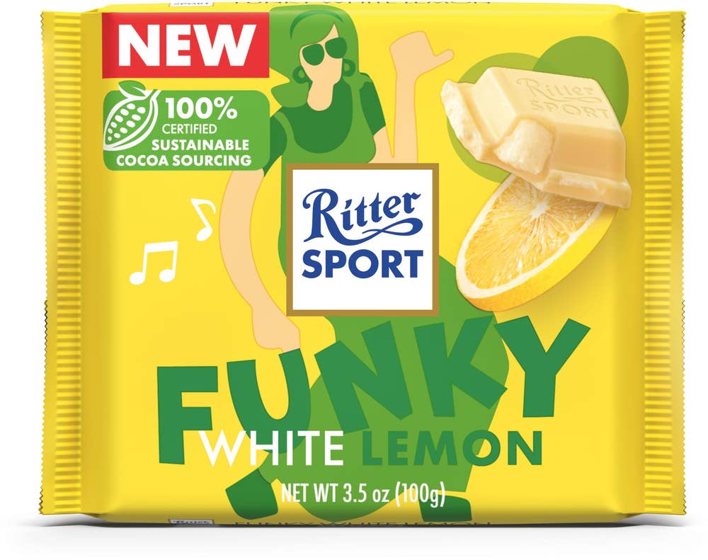 Ritter Sport Choklad Funky White Lemon