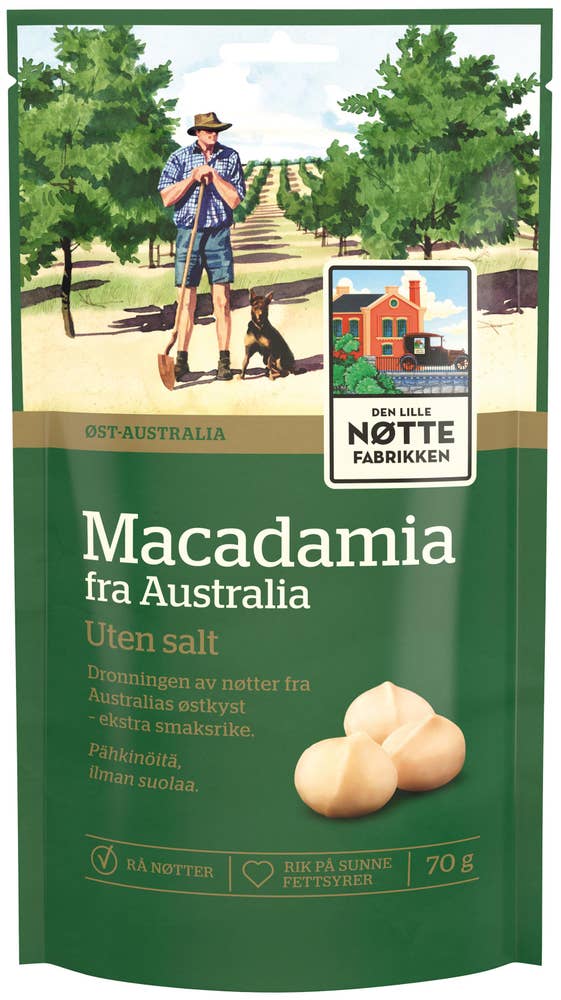Den Lille Nöttefabrikken Macadamianötter Osaltade