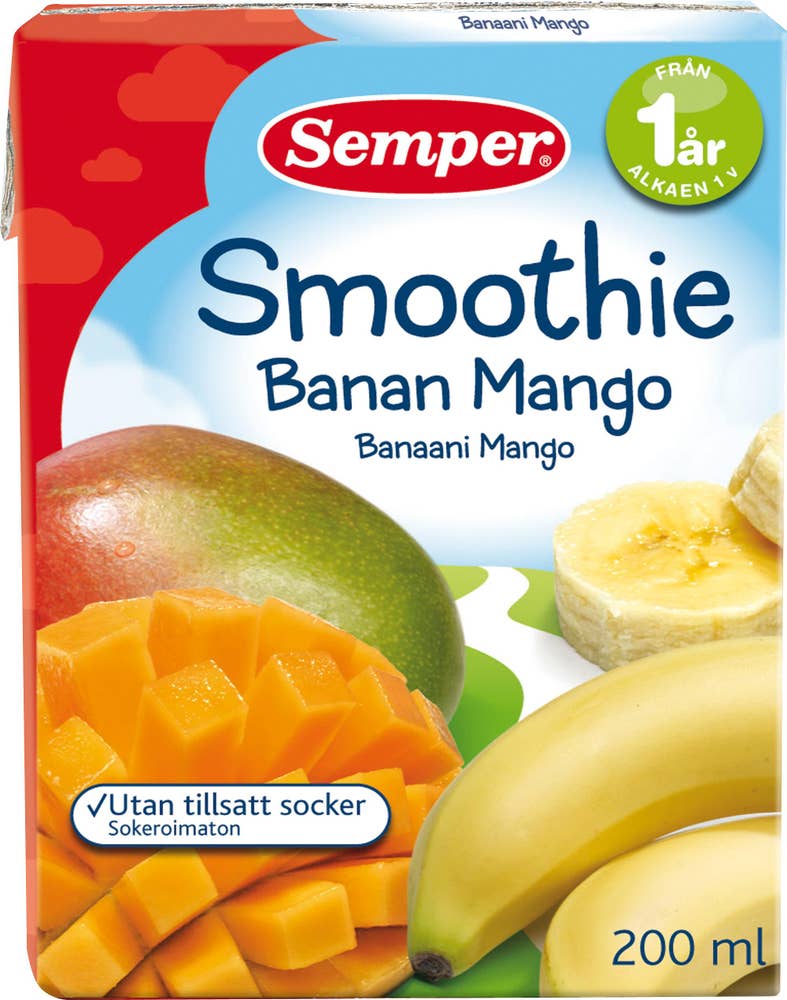 Semper Smoothie Banan Mango 12M