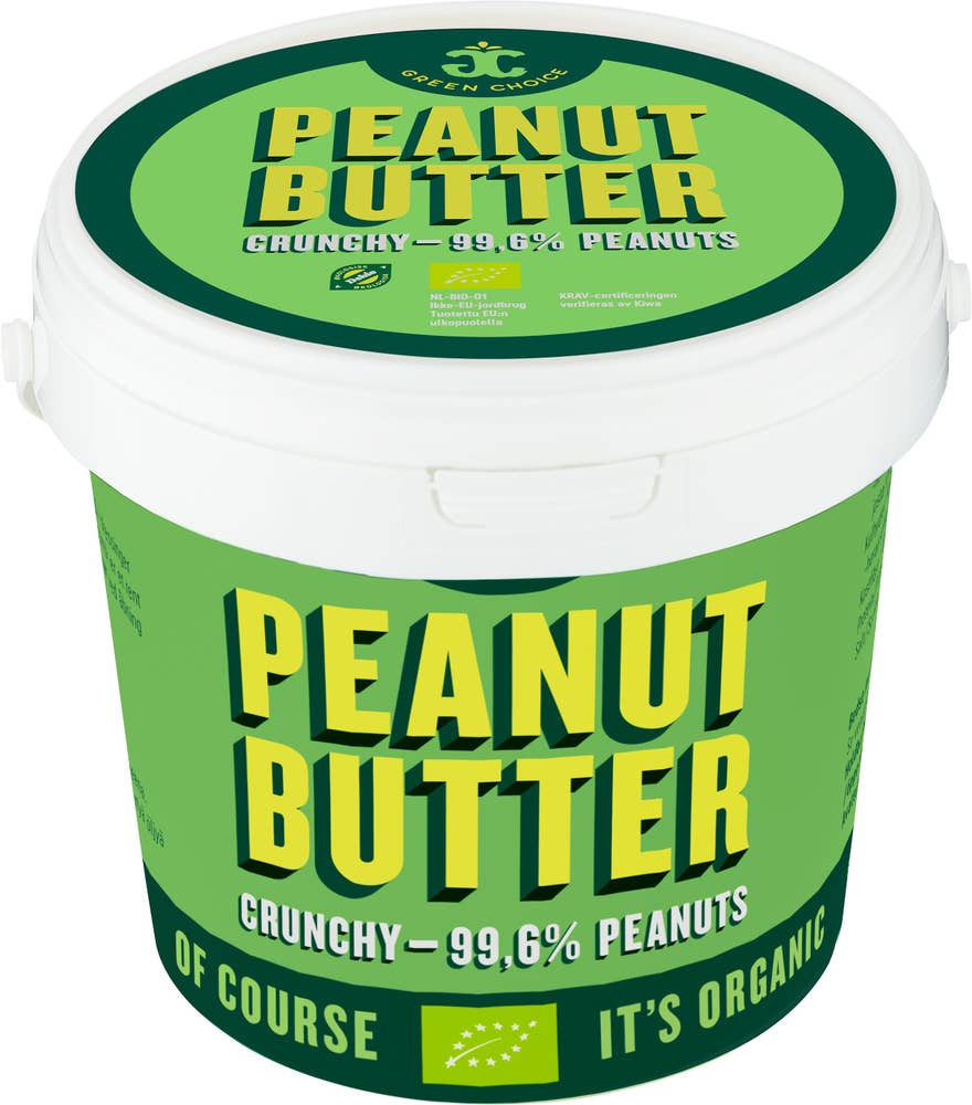 Green Choice Jordnötssmör Crunchy KRAV 1kg Green Choice