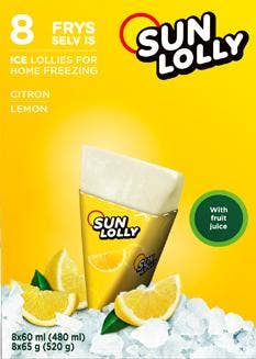 Sun Lolly Isglass Frys Hemma Citron