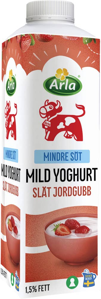 Arla Ko® Mild Yoghurt Jordgubb Lättsockrad 1,5%