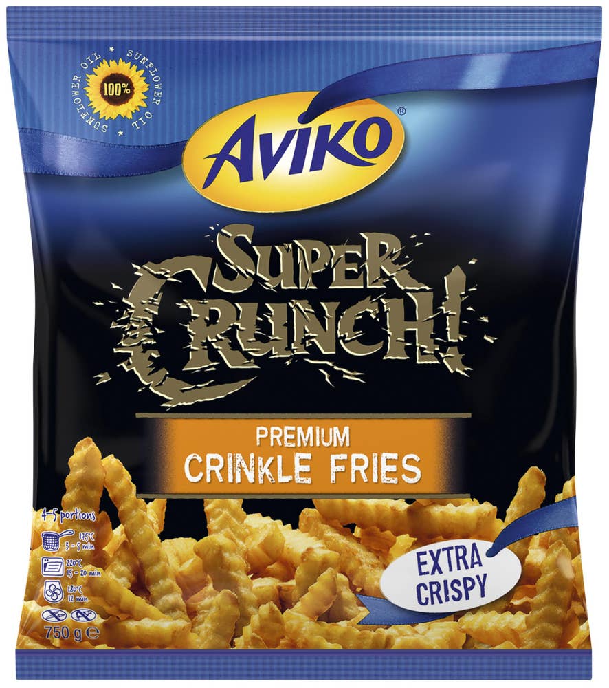 Aviko Pommes Frites Super Crunch Premium Crinkle Fryst