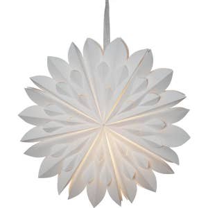 Star Trading Pappersstjärna Clipp Vit 60cm