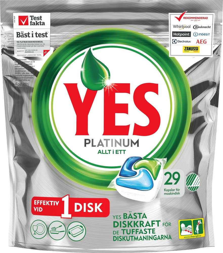 YES Maskindiskmedel Platinum Orginal 29-p YES