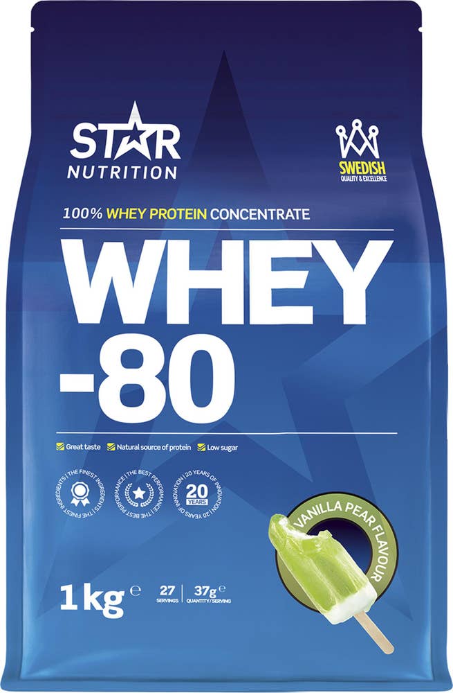 Star Nutrition Proteintillskott Whey-80 Vanilj & Päron Star Nutrition