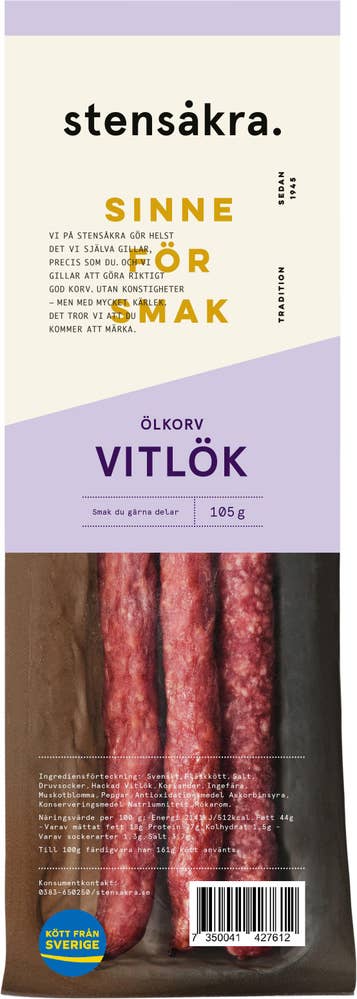 Stensåkra Ölkorv Vitlök