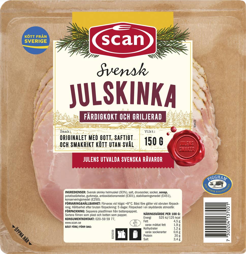 Scan Julskinka Skivad Griljerad