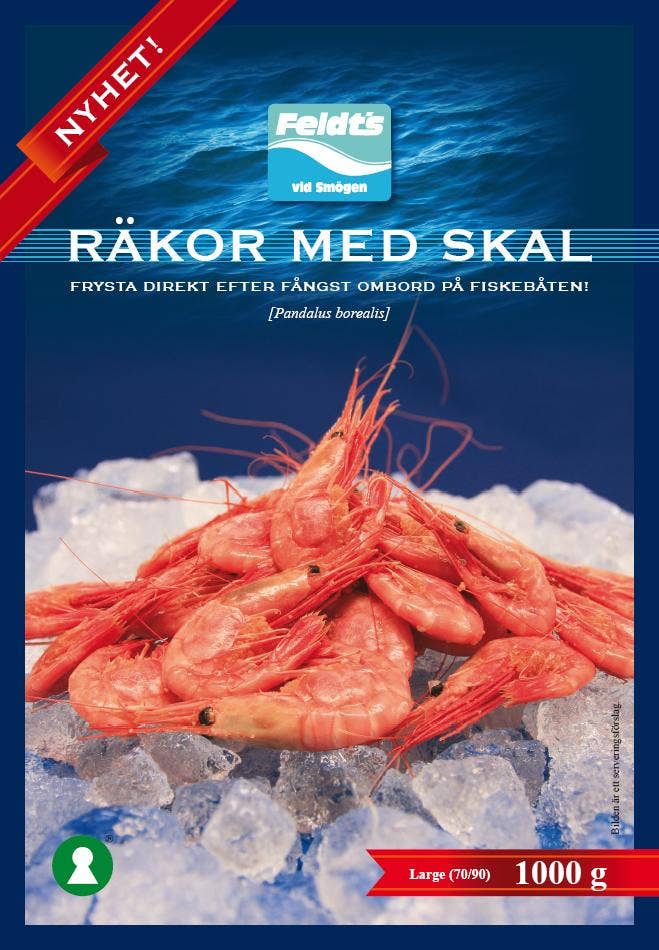 Feldts Räkor med Skal 70/90 Fryst MSC