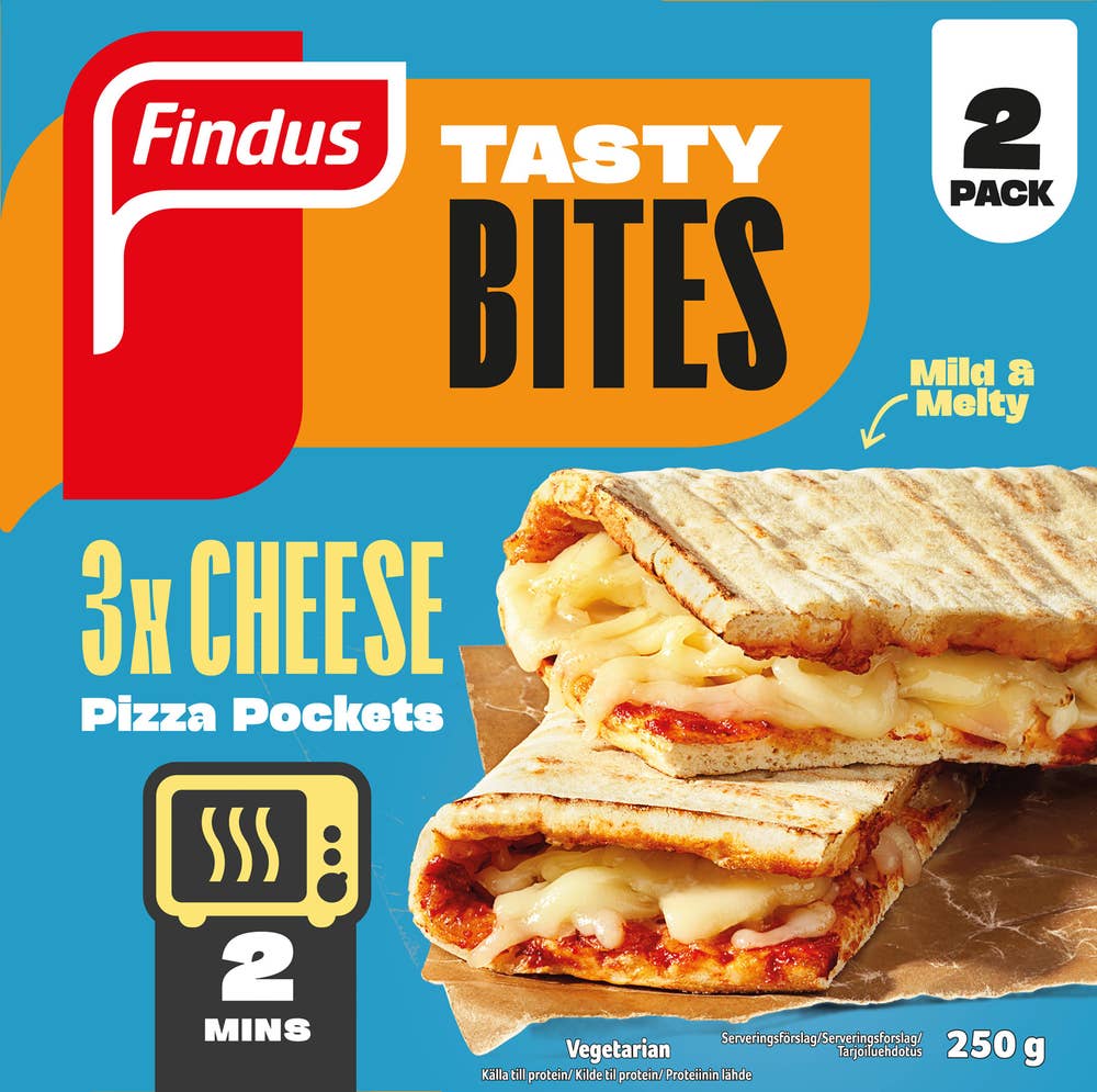 Findus Pizza Pockets Tre Ostar Fryst