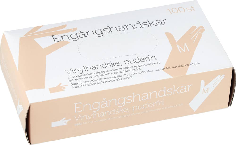 Fixa Engångshandskar Vinyl Puderfri M