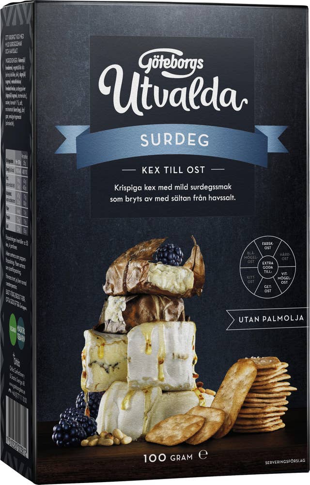 Göteborgs Utvalda Utvalda Surdegskex med Havssalt Göteborgs Kex
