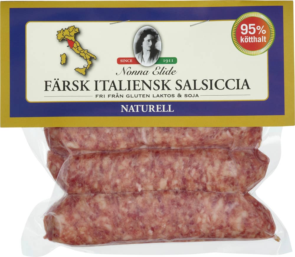 Nonna Elide Färsk Salsiccia Naturell