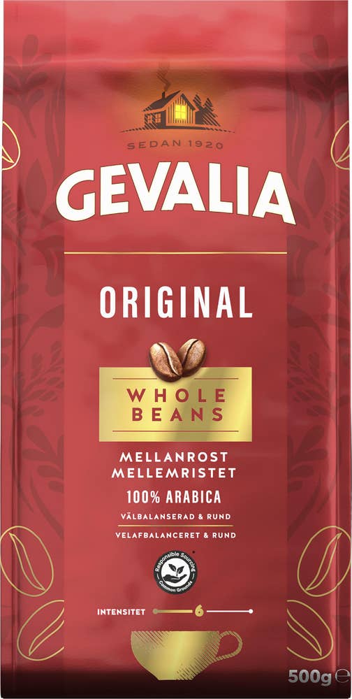 Gevalia Hela Kaffebönor Mellanrost