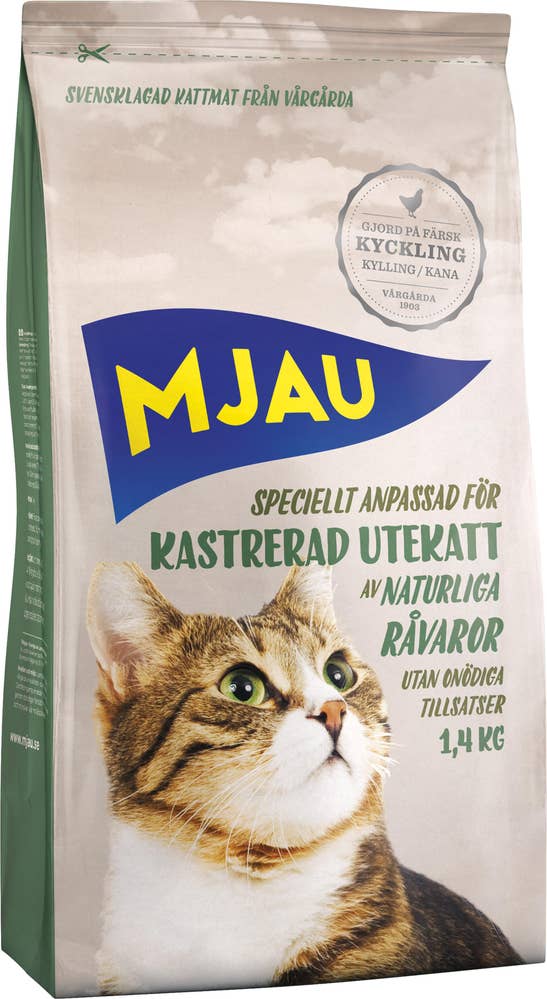 Mjau Kattmat Kastrerad Utekatt