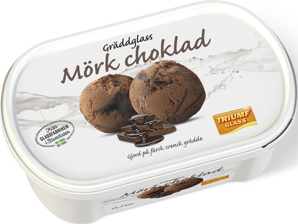 Triumf Glass Gräddglass Mörk Choklad