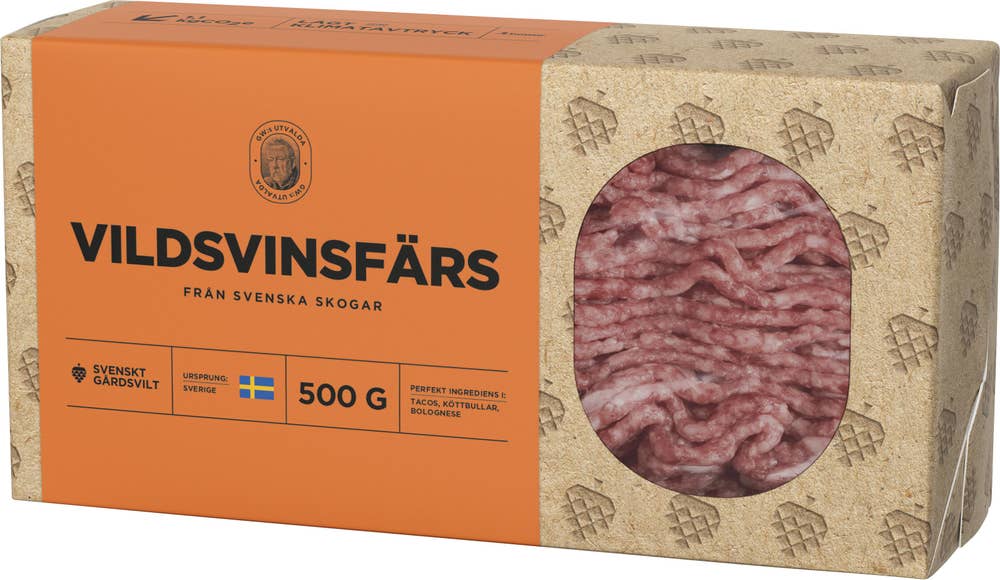 Svenskt Gårdsvilt Vildsvinsfärs Fryst