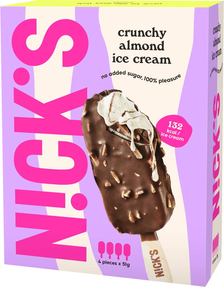NICKS Glasspinne Crunchy Almond 4-p