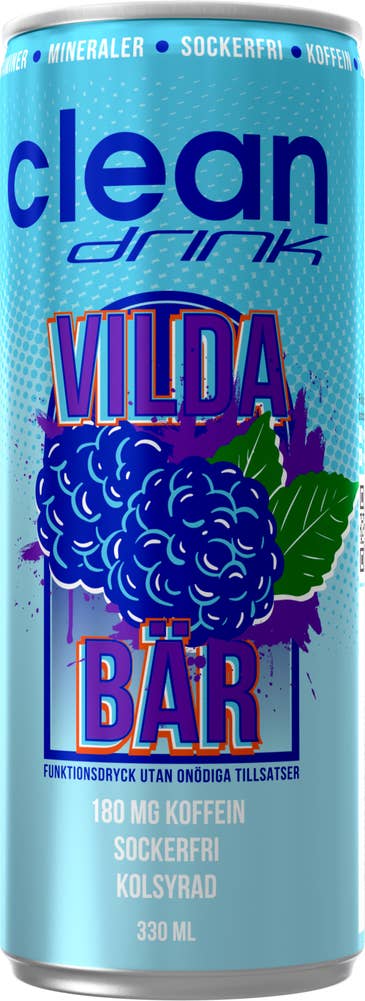 Clean drink Energidryck Vilda Bär