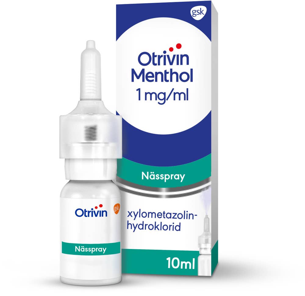 Otrivin Nässpray Xylometazolinhydroklorid 1mg/ml Menthol 10ml Otrivin