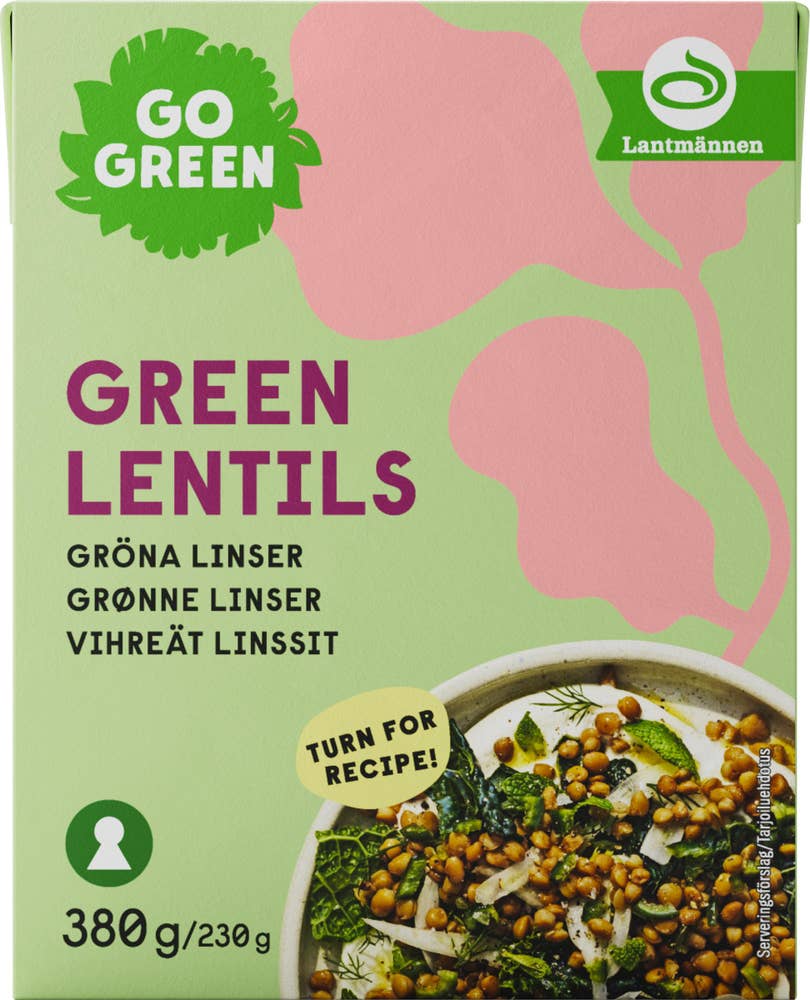 GoGreen Gröna Linser Färdigkokta