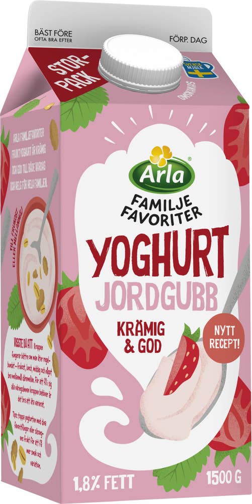 Arla® Yoghurt Jordgubb 1,8% Familjefavoriter