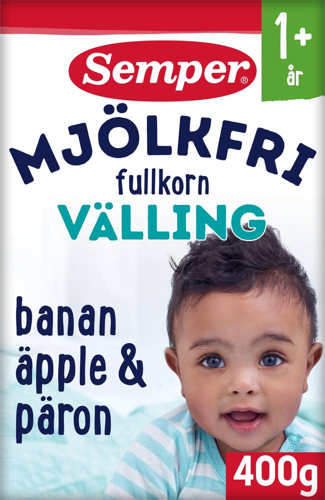 Semper Fullkornsvälling Mjölkfri Banan, Äpple & Päron +12M