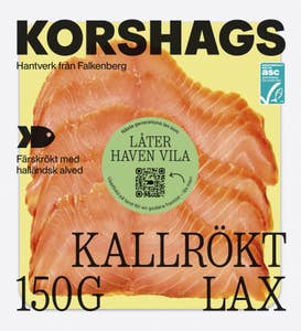 Korshags Kallrökt Lax Uppfödd på Land ASC