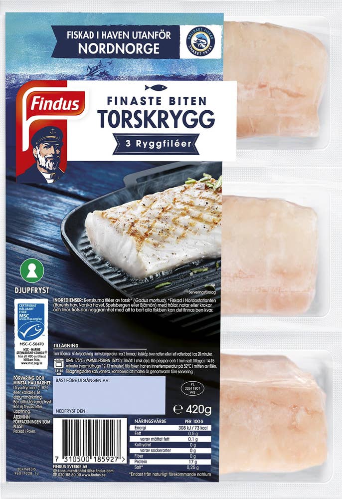 Findus Torskryggfilé Fryst MSC